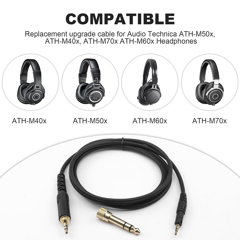 Coiled Audio Cable Replacement - Audio Technica Headphone Ath-M50X review and price