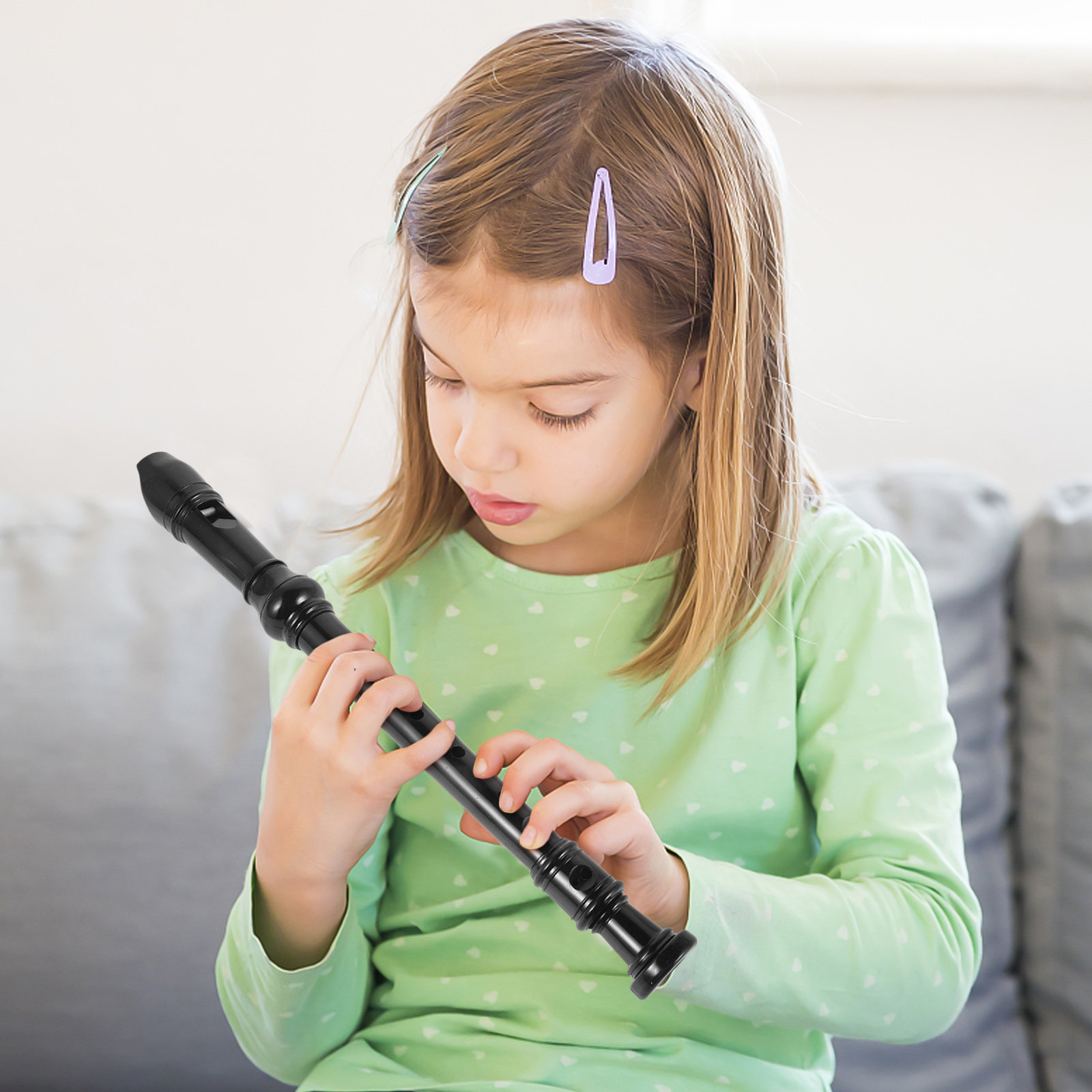 Black Transparent 8 Hole Sopra - Soprano Recorder Plastic review and price